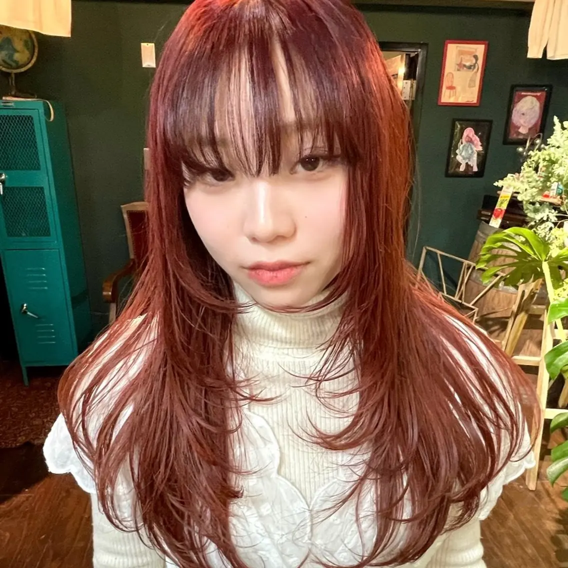 ロング レイヤーカット カット ヘアカラー トリートメント vivre libreのヘアスタイル