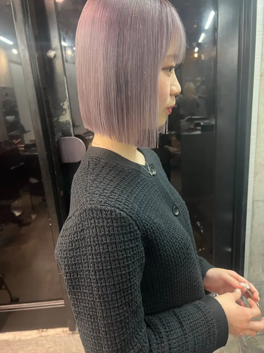 ショート アッシュ 透明感カラー🌿ボブ ✨飛田 ケイのヘアスタイル