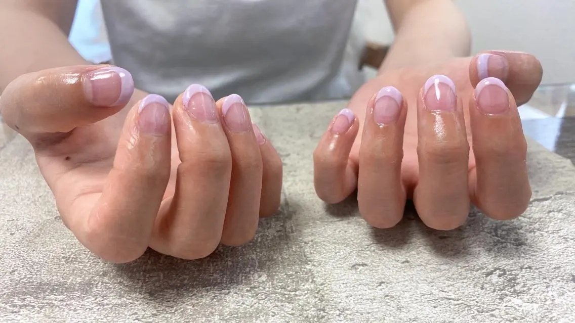 ネイル フレンチネイル ピンク mogunail &blowのネイルデザイン