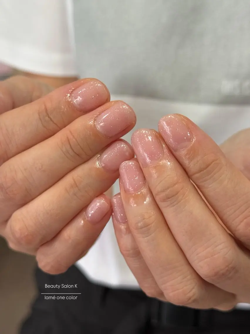 ネイル フラッシュネイル ラメ(グリッター) ハンドネイル ハンドケア Nail salon K momoのネイルデザイン