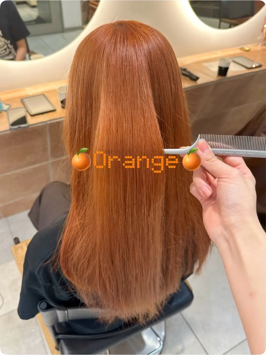 ロング カラー ヘアカラー 横浜⭐️カラー モデル🌻あみ🌻のヘアスタイル