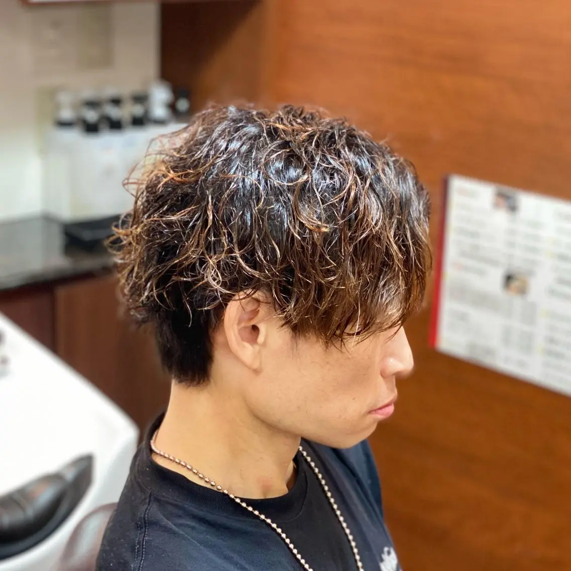 ショート パーマ メンズ メンズパーマ 波巻きパーマ カット パーマ メンズ定着率No.1 💈君島祥太💈のヘアスタイル