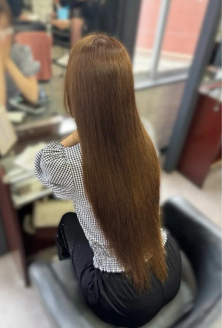 ロング カラー ブラウンカラー オリーブブラウン ヘアカラー OZ 梅田店／ ユウリのヘアスタイル
