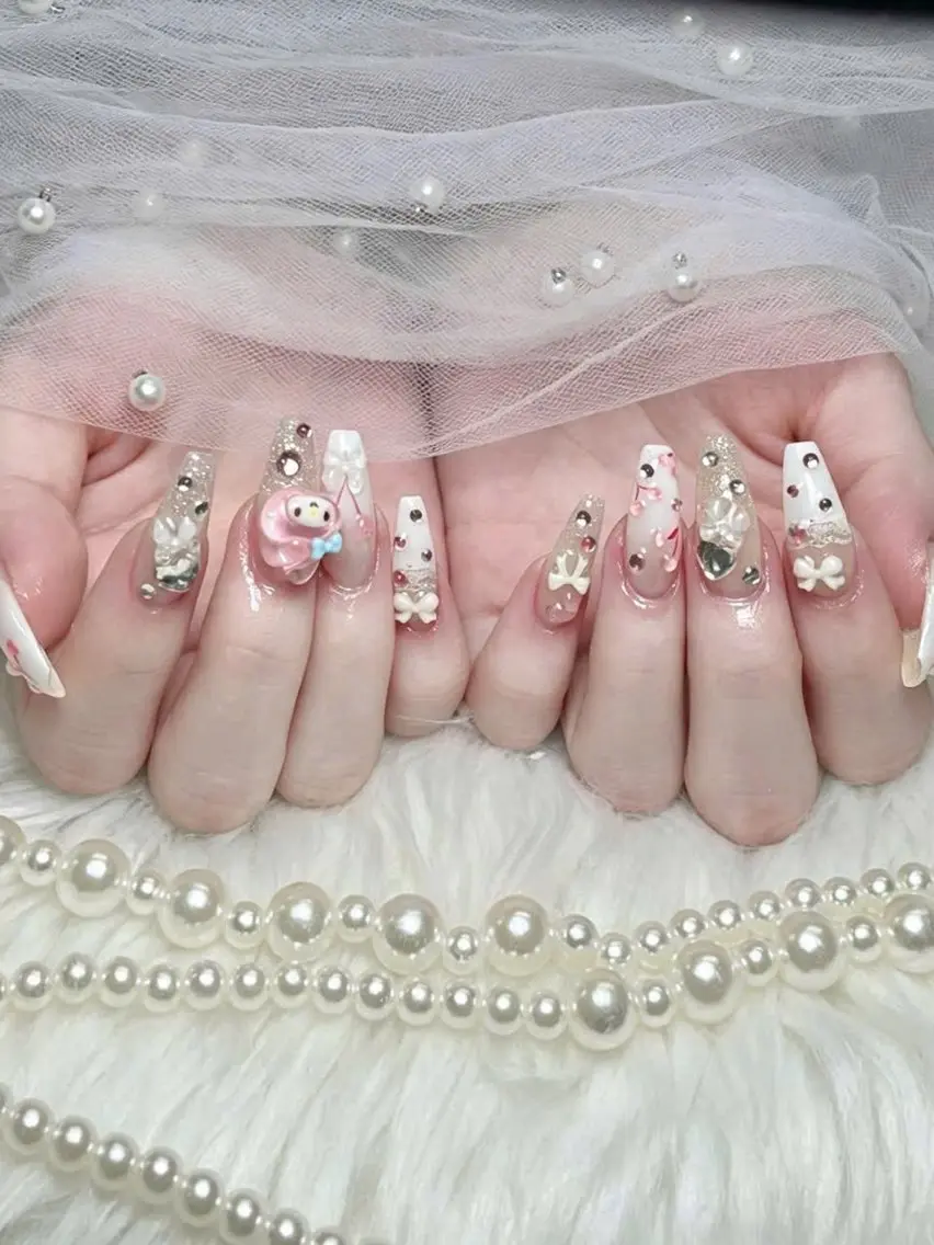 ネイル 長さ出し ジェルネイル 韓国ネイル シンプルネイル 夏ネイル NEMnail .aichanのネイルデザイン