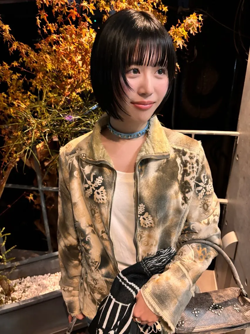ショート カラー ボブ 顔まわりレイヤー レイヤーカット カット ヘアカラー トリートメント yuuna/ ハッシュカット🎀のヘアスタイル