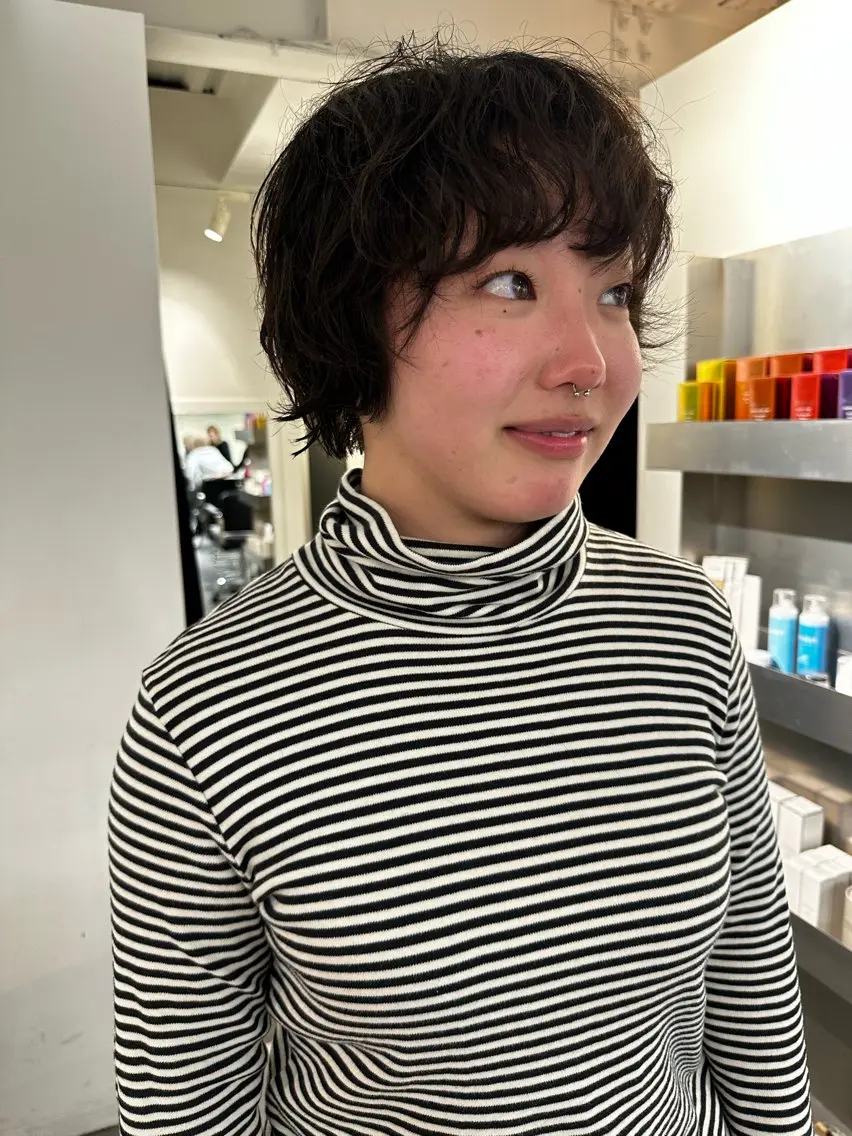 ショート パーマ カット パーマ お悩み解決パーマ hana🩰のヘアスタイル