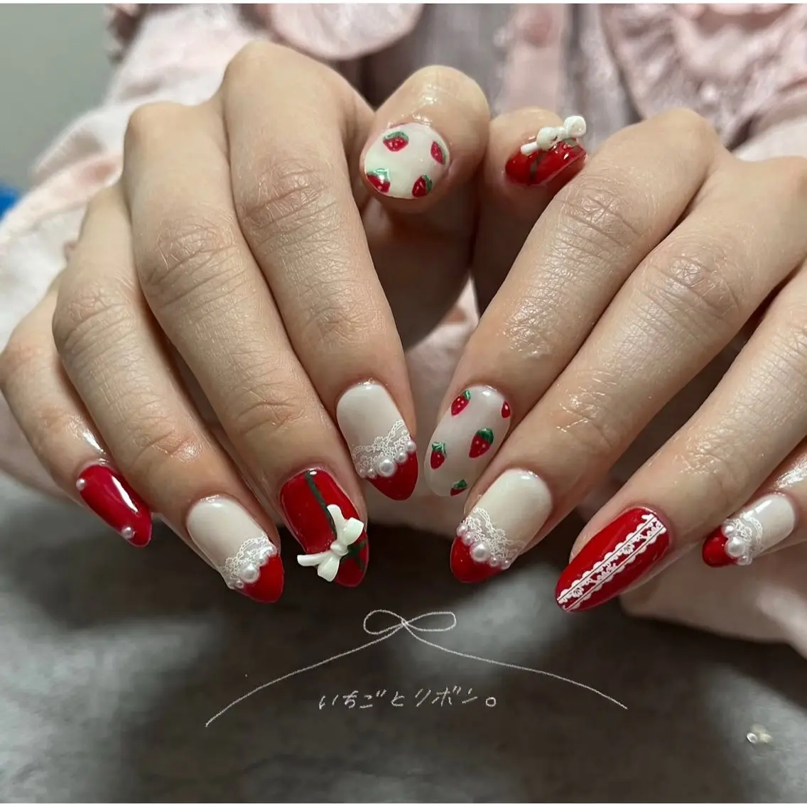 ネイル ハンドネイル KUU🎀♥⑅ フィルイン対応サロンのネイルデザイン