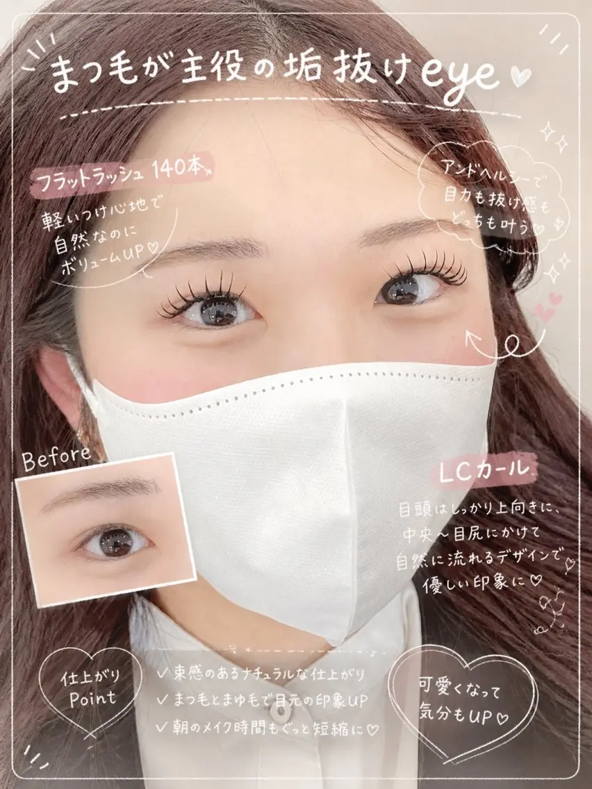 マツエク1時間つけ放題(フラットラッシュ)の写真