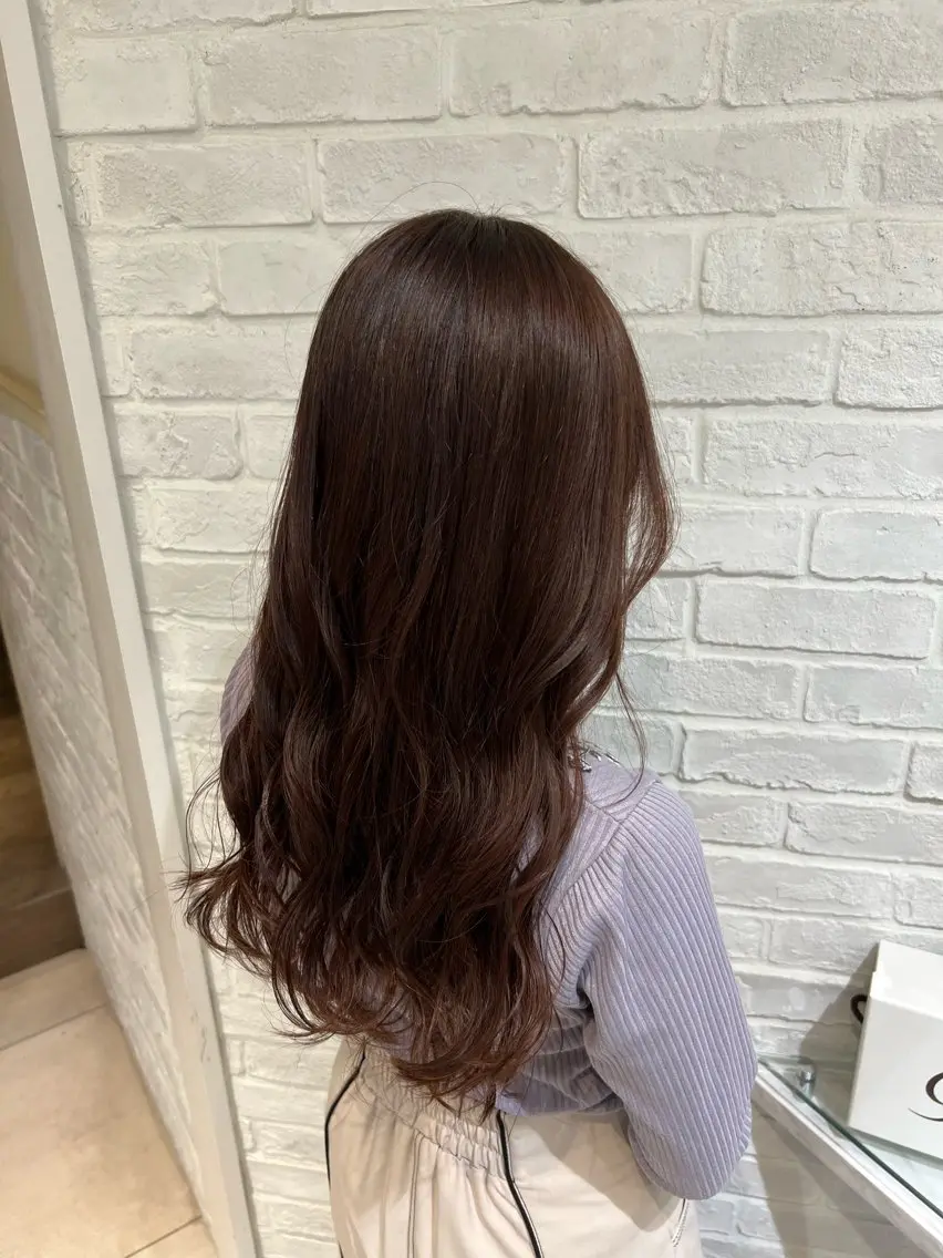 カラー ブラウンカラー ピンクカラー カット ヘアカラー トリートメント 山口 愛紗花のヘアスタイル
