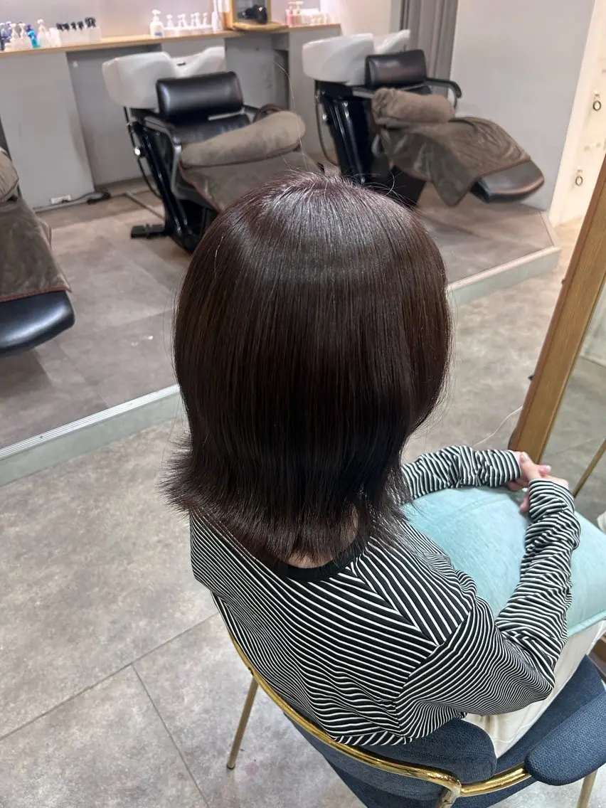 ミディアム ヘアカラー 髪質改善カラー/ 透明感カラー🫧のヘアスタイル
