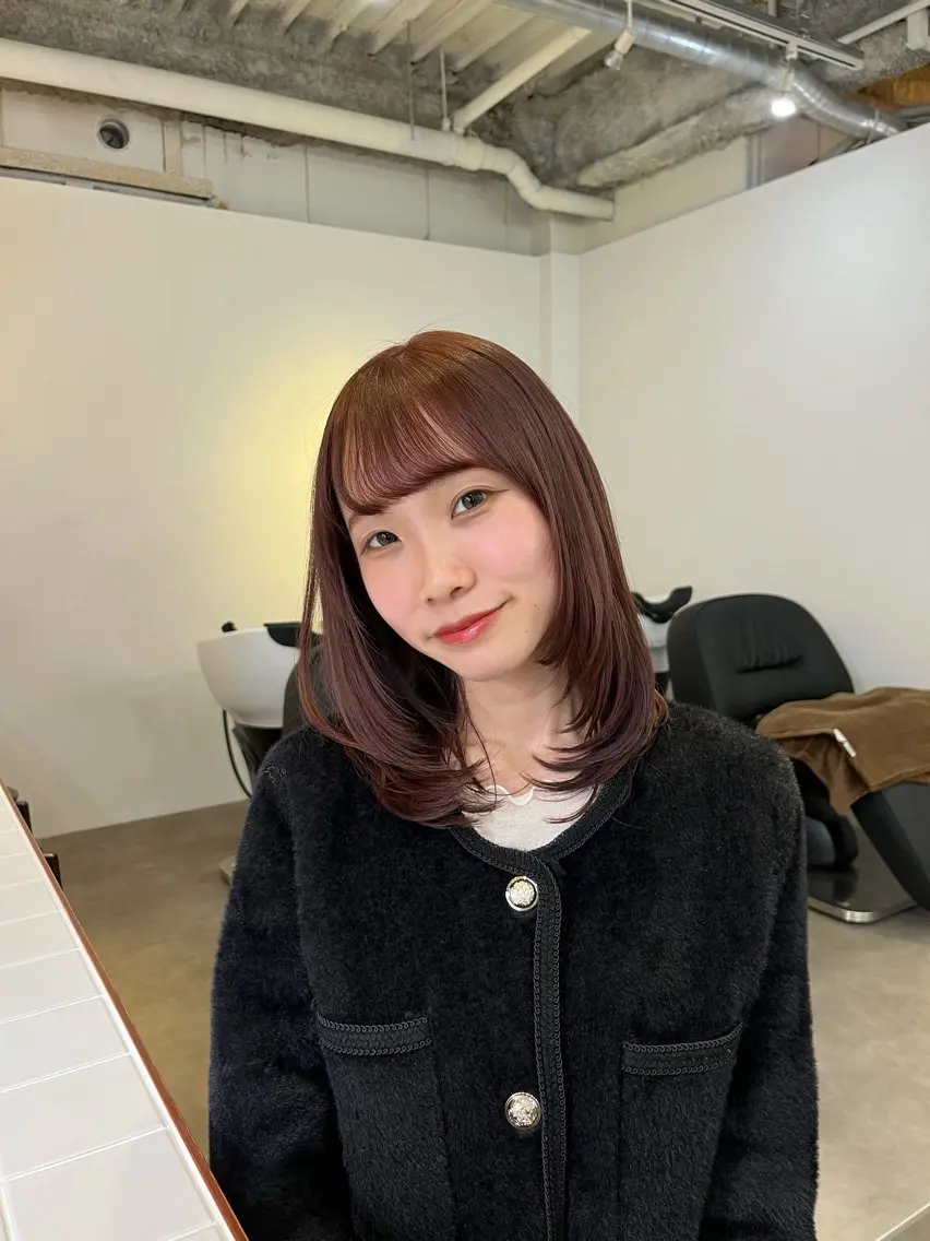 ミディアム カラー カット ヘアカラー Sanaダブルカラー ✨️パルコ徒歩1分のヘアスタイル
