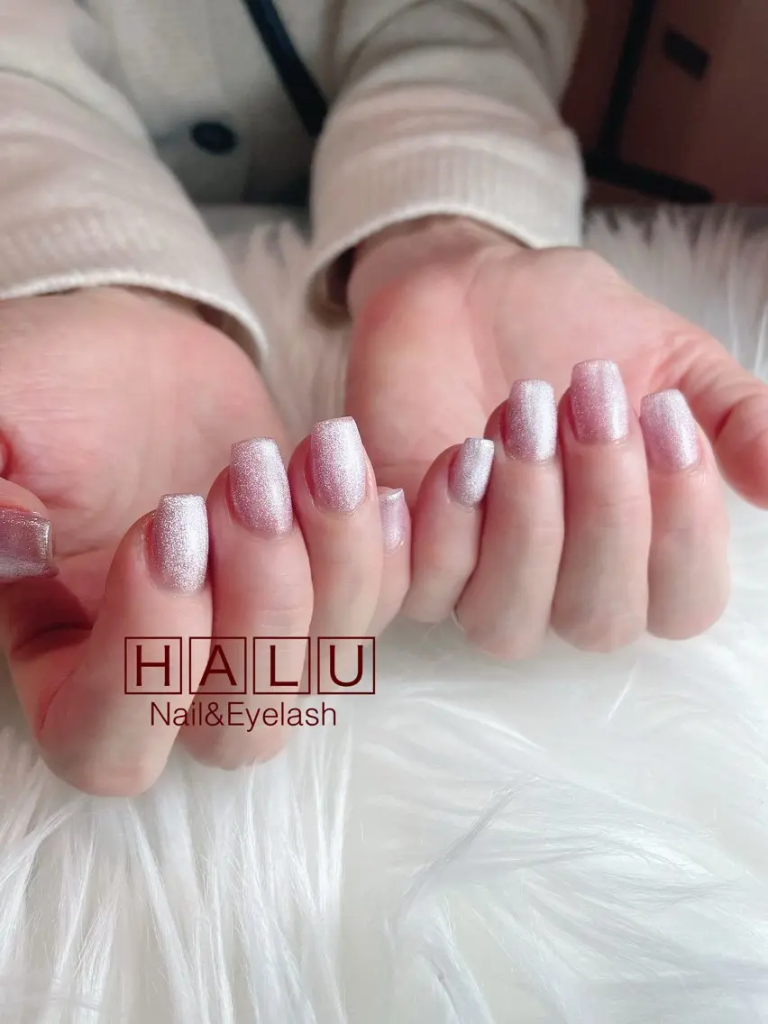 ネイル キラキラネイル ワンカラーネイル HALU ハルのネイルデザイン