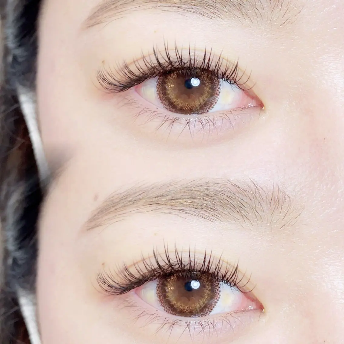 マツエク・マツパ カラーマツエク フラットラッシュ plume eyelashのネイルデザイン