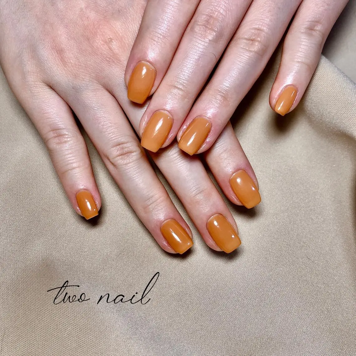 ネイル アートネイル ブラウン フットネイル ハート ニュアンスネイル ハンドネイル two nailのネイルデザイン