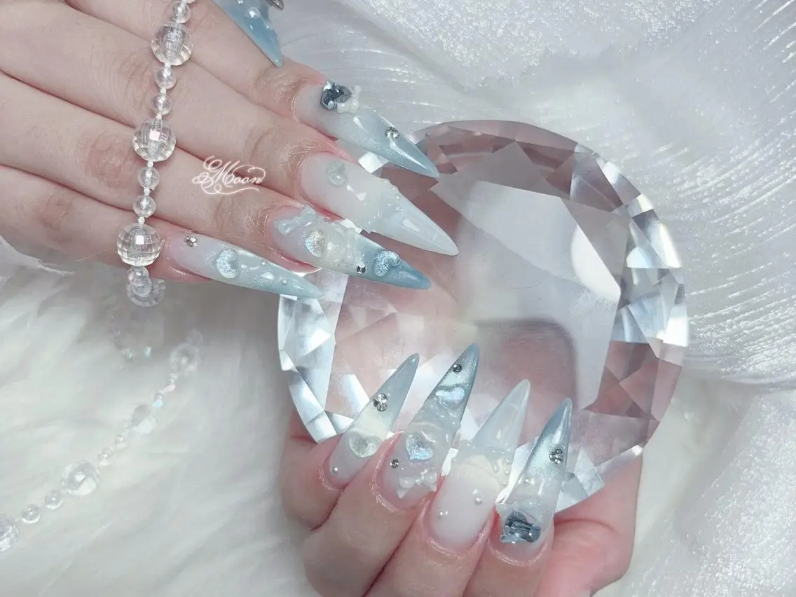 ネイル 成人式 大理石ネイル(マーブル) リボン 夏ネイル ネイルチップ ハンドネイル ハンドケア MIO🌸Nail スカルプ専門店のネイルデザイン