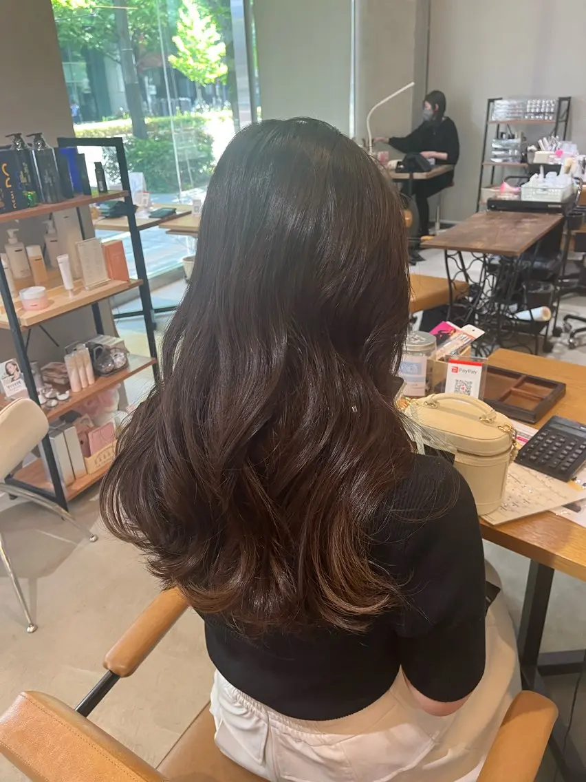 ロング ロング ヘアセット 美眉styling 🩵CHIHIROのマツエク・マツパデザイン