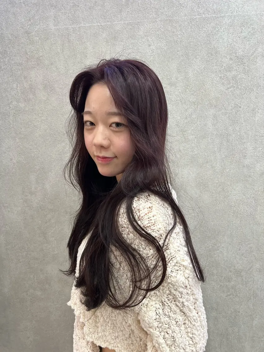 ロング 韓国風ヘア レイヤーカット 🐝Haney .haruka🐝のヘアスタイル