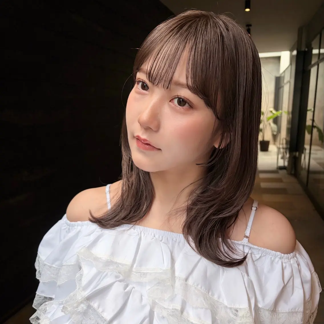 ミディアム ミディアムレイヤー レイヤーカット カット ヘアカラー トリートメント 🌸透明感/レイヤー / 栗林 彩🌸のヘアスタイル