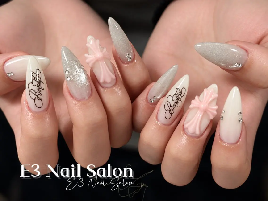ネイル アニマル柄 オーロラネイル べっ甲ネイル ボルドー ブラウン ハンドネイル E3 Nail Salonのネイルデザイン