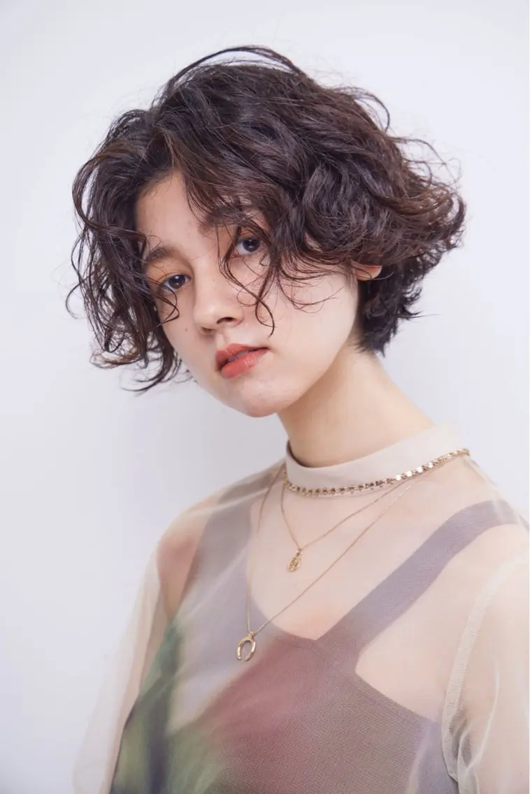 パーマ カット パーマ トリートメント レイヤー/赤みなし カラー/ひかるのヘアスタイル