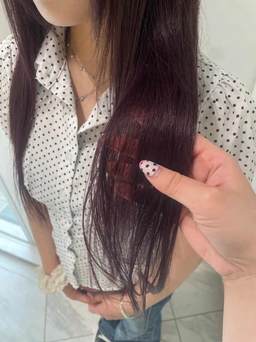 【U24限定】暖色ワンカラー🍒🧶➕艶トリートメント🫧の写真