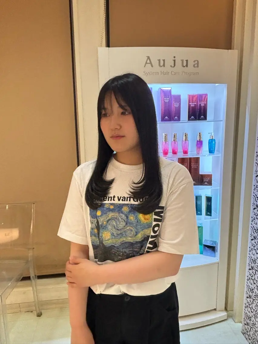 ロング ボブ ロング 平 秀斗のヘアスタイル