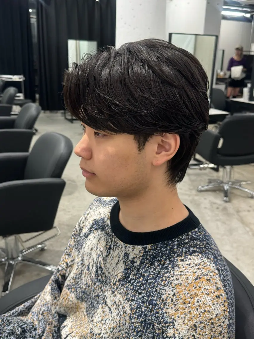 ショート パーマ メンズ カット パーマ トリートメント ヘアセット Pia/KIRIA /福岡美容室のヘアスタイル