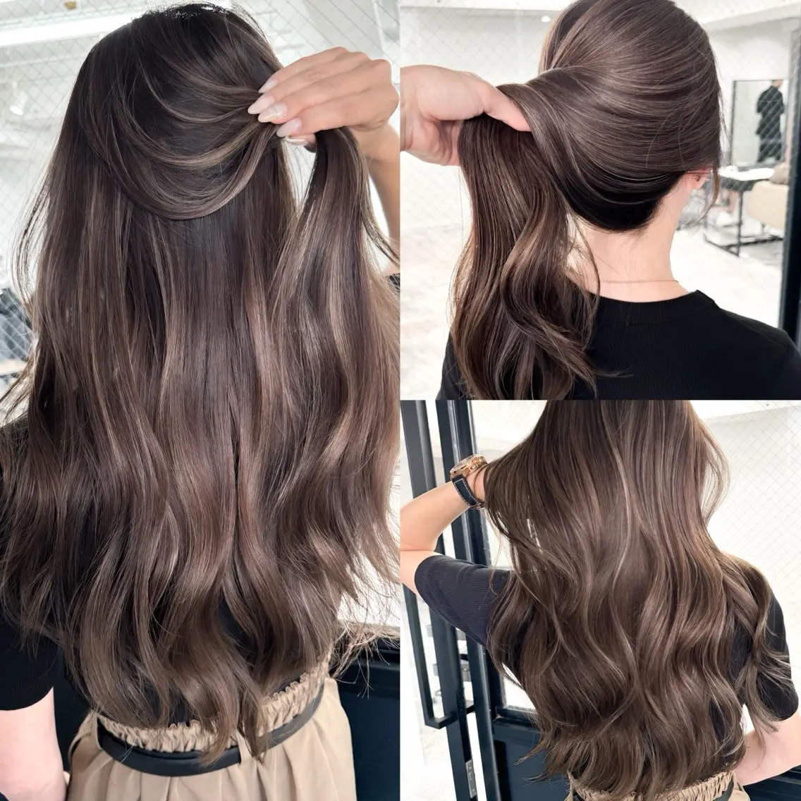 ロング カラー ベージュカラー ハイライトカラー ハイライト ✨小顔顔まわり✨ サイトウ　アツキのヘアスタイル