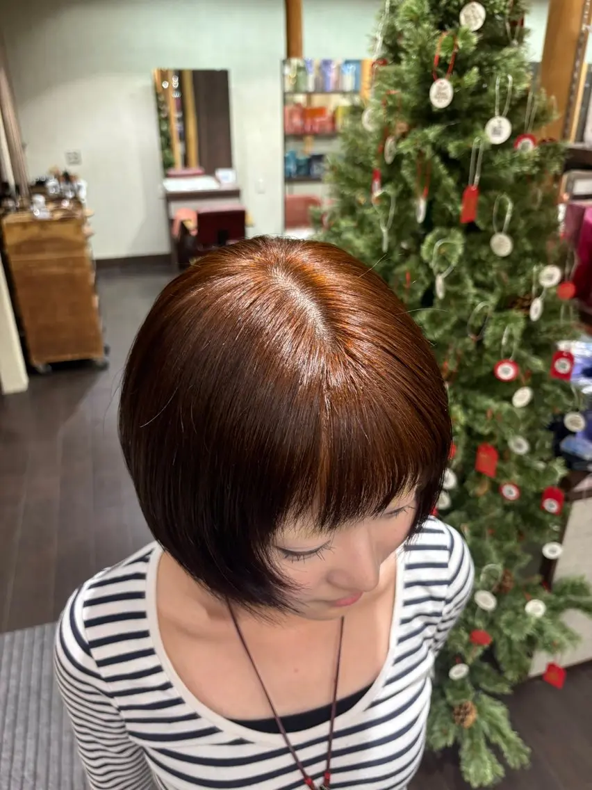 カラー ブリーチ 透明感カラー デザインカラー ブリーチなしカラー 透明感カラー/川越 心羽のヘアスタイル