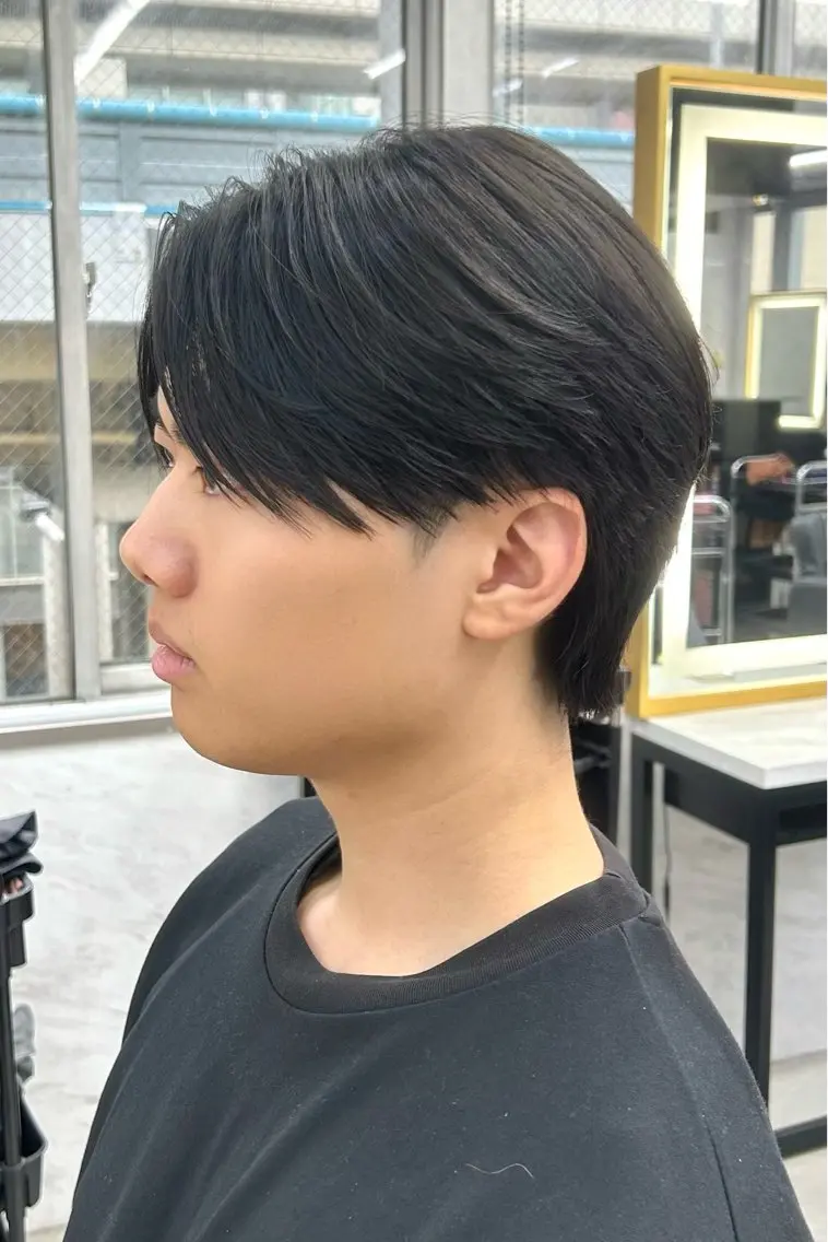 ショート パーマ メンズ センターパート カット ヘアセット メンズスタイリスト 前田雄輝のヘアスタイル