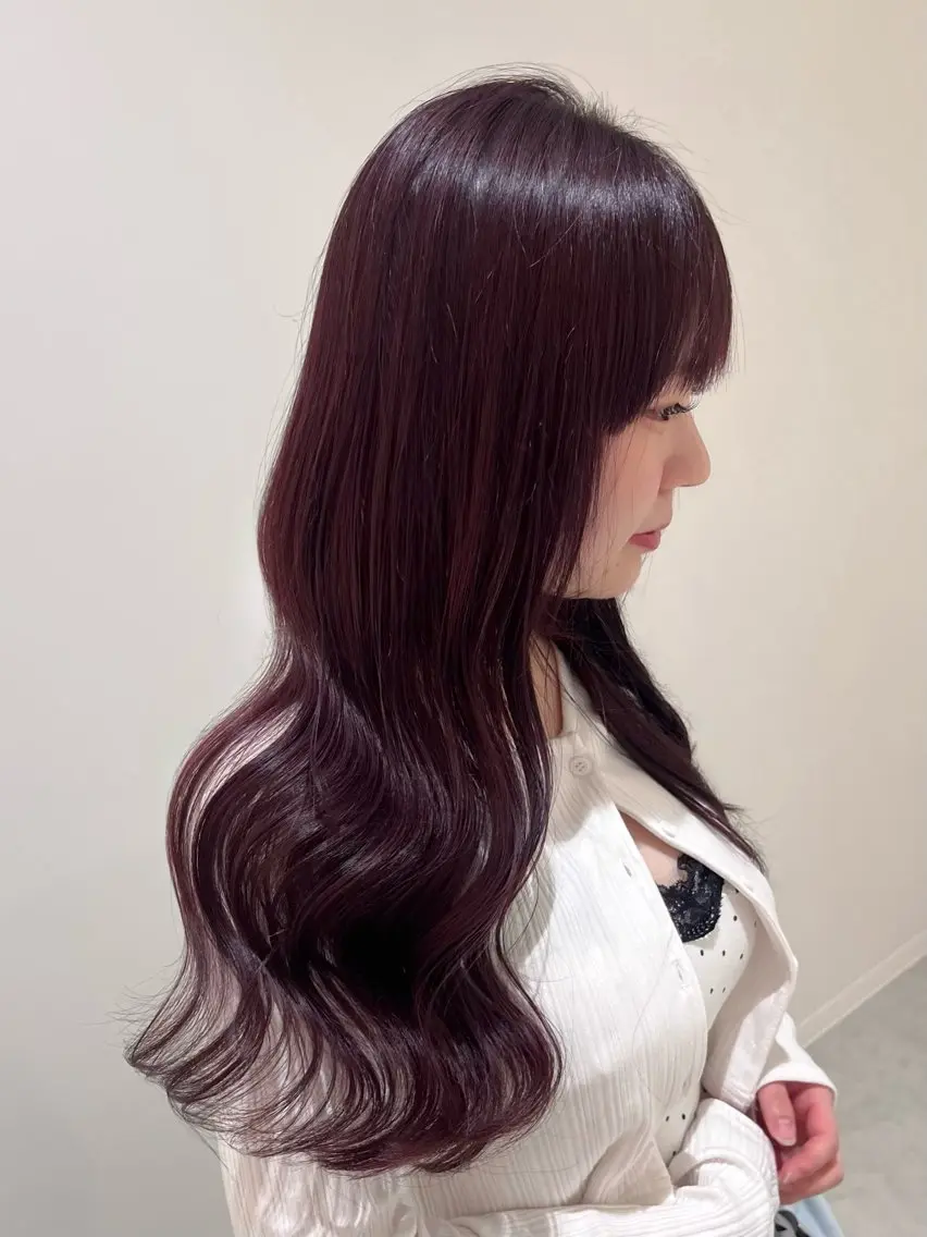 ロング ヘアカラー トリートメント 💕ブリーチなしWカ ラー／髪質改善🩷のヘアスタイル
