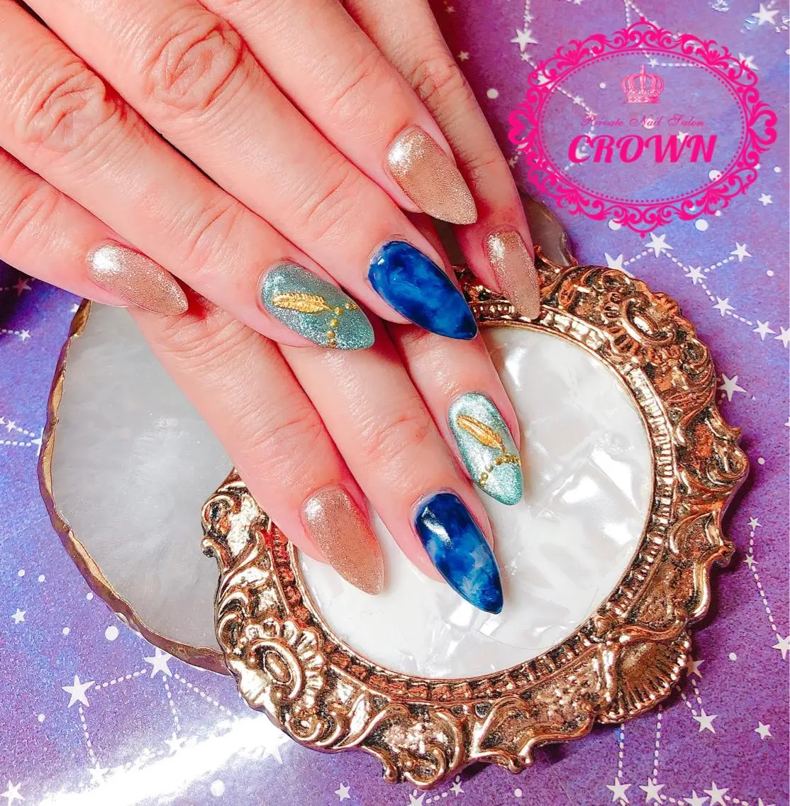 ネイル ハンドネイル CROWN プライベートサロンのネイルデザイン