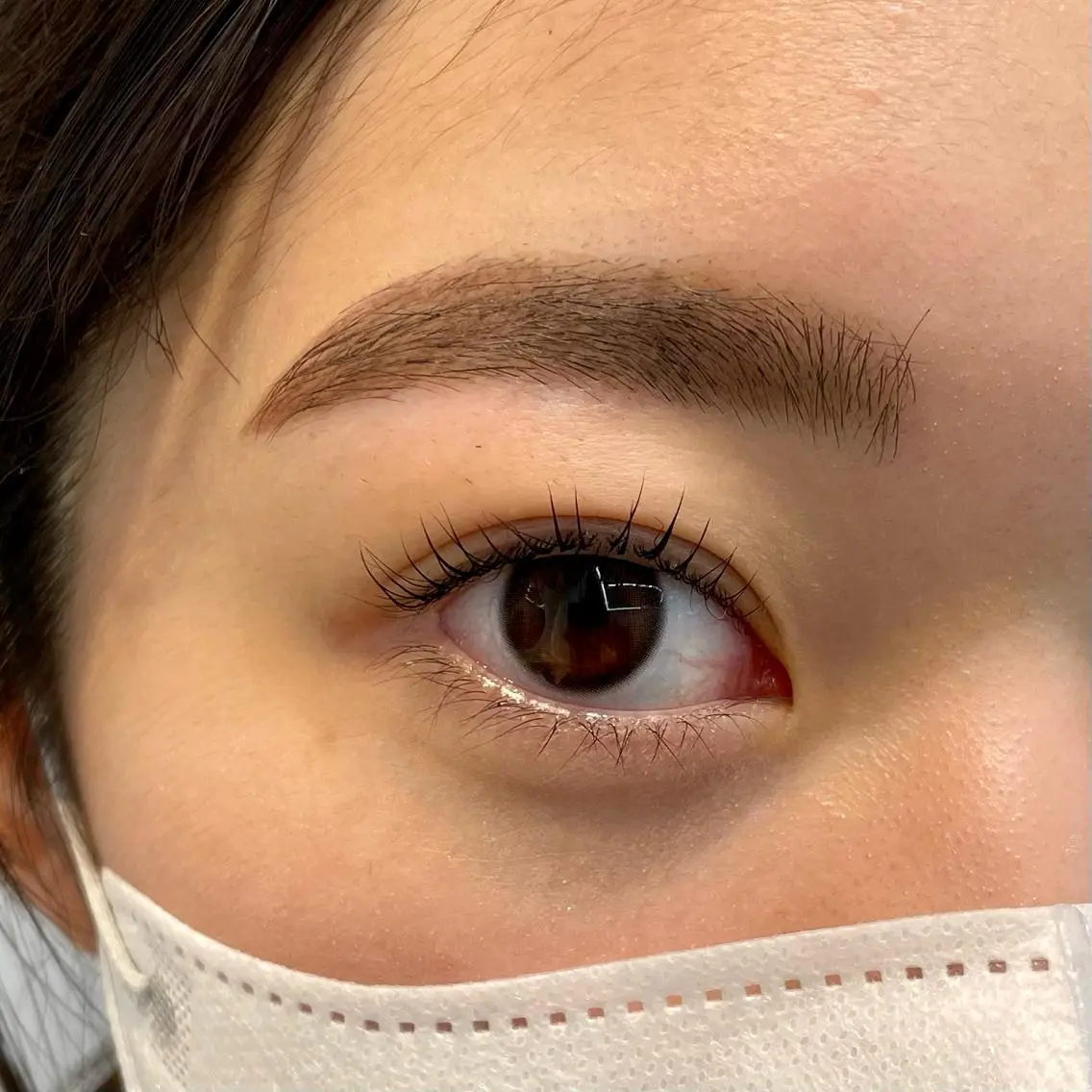 マツエク・マツパ アイブロウ 一重×まつ毛パーマ マツパ 鍵山 千秋のヘアスタイル