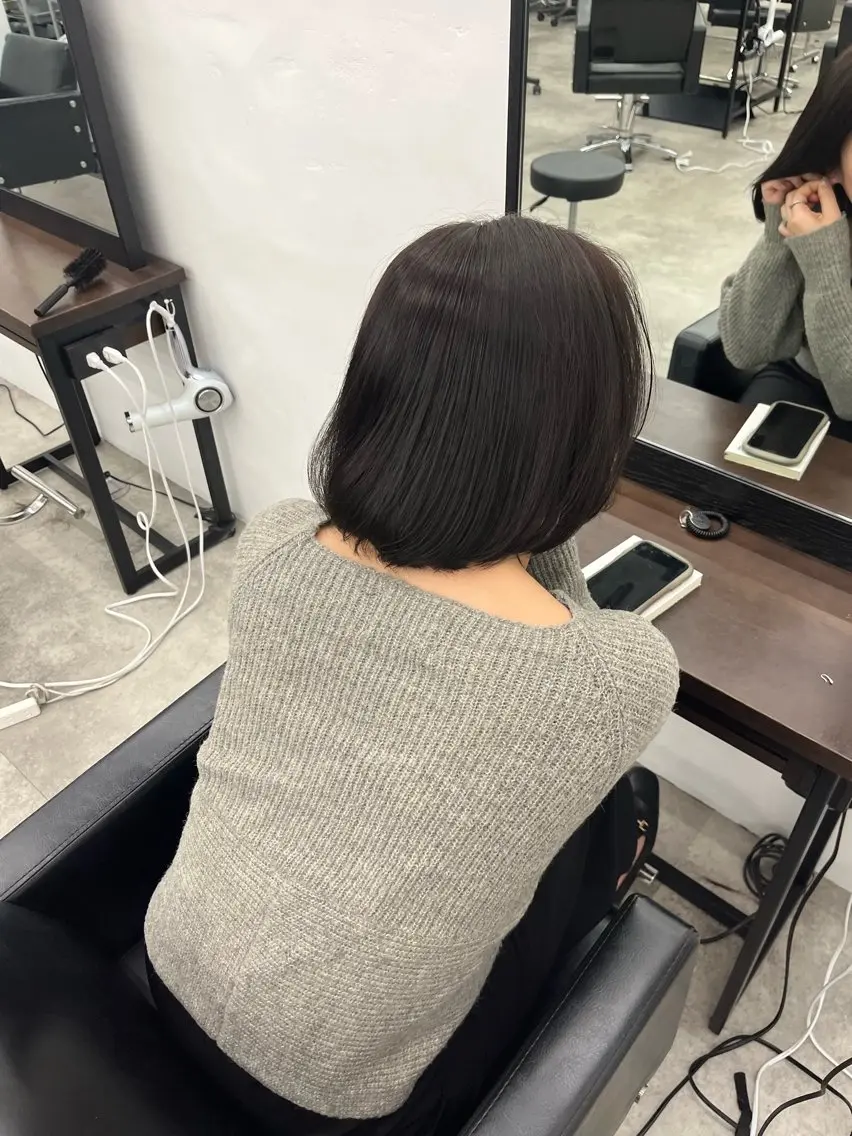 ショート ヘアカラー トリートメント 髪質改善/艶髪特化 /透明感✨️こうめいのヘアスタイル