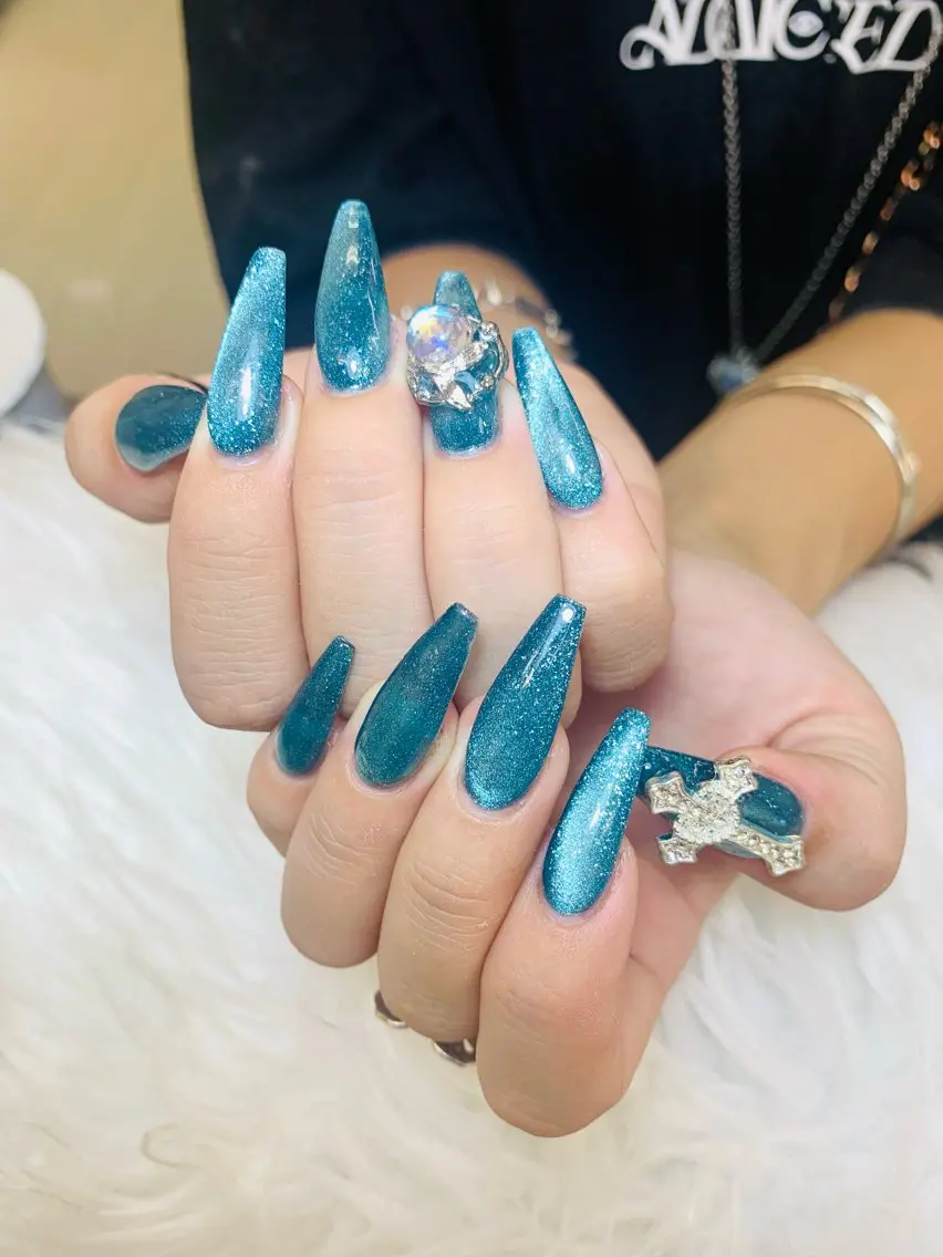 ネイル チークネイル 長さ出し フラッシュネイル フレンチネイル グラデーション ハンドネイル AN NAIL SALONのネイルデザイン