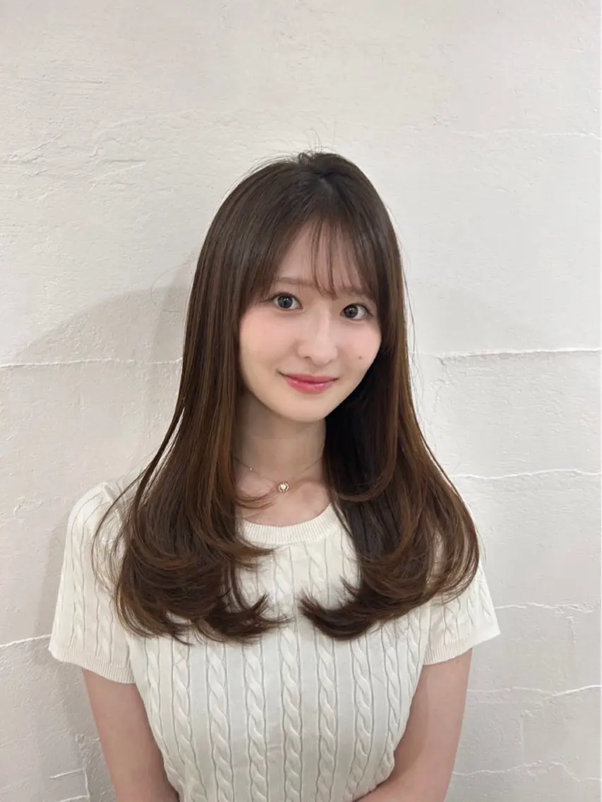 ロング カット 縮毛矯正 ヘアルームflat・ Rena🌼ྀིのヘアスタイル
