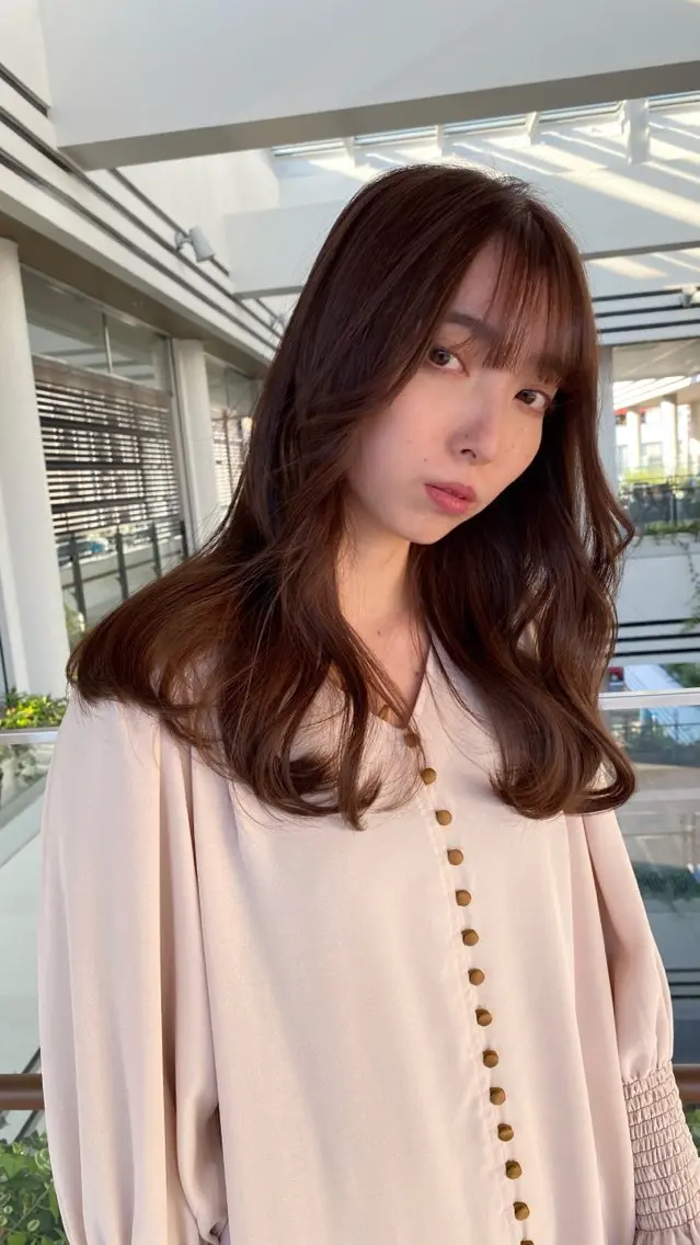 ロング カラー ヘアカラー RURI韓国ボブ 🇰🇷タッセルボブのヘアスタイル