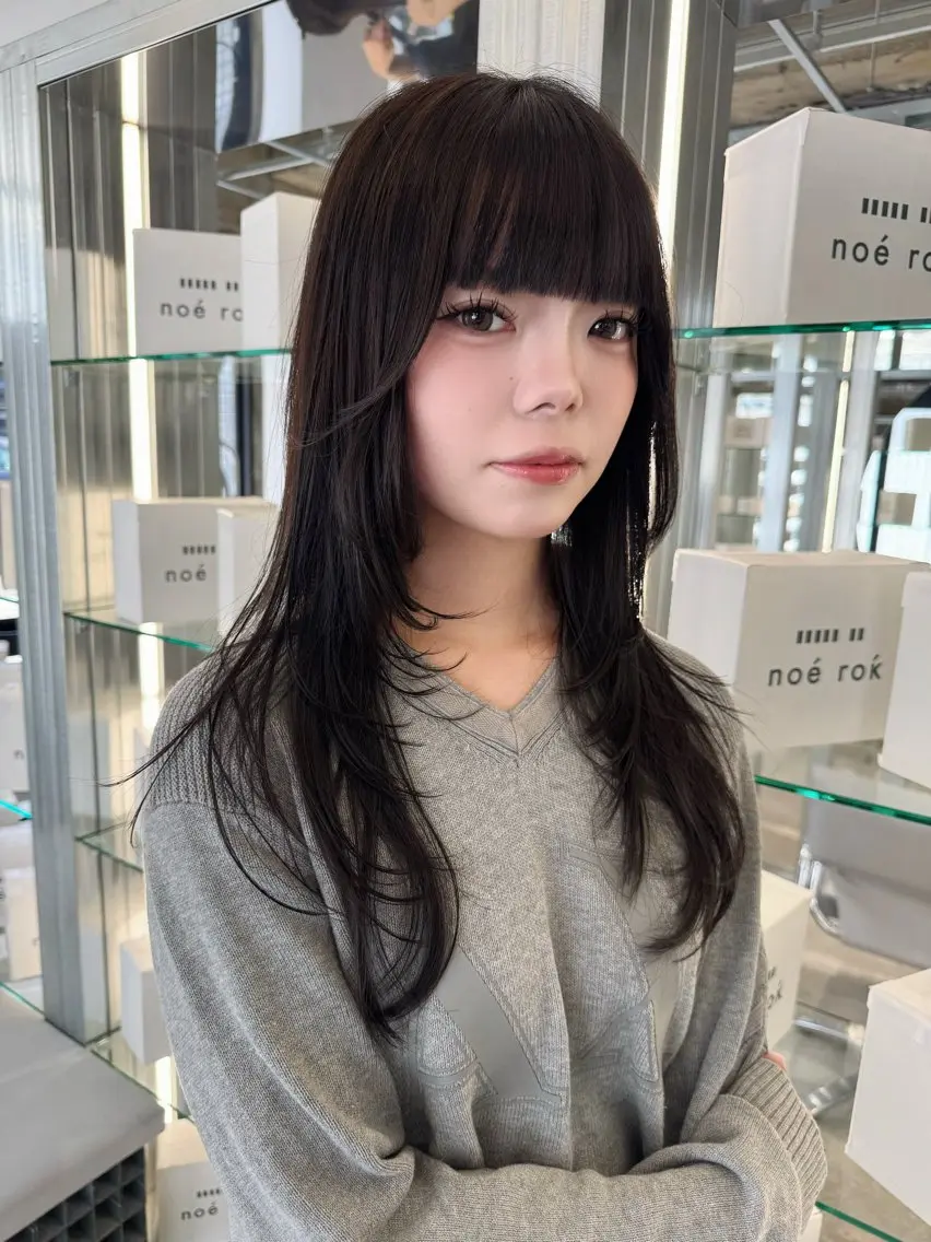 セミロング カラー カット ヘアカラー トリートメント レイヤーカット🪽‪ Natsuki🤍のヘアスタイル