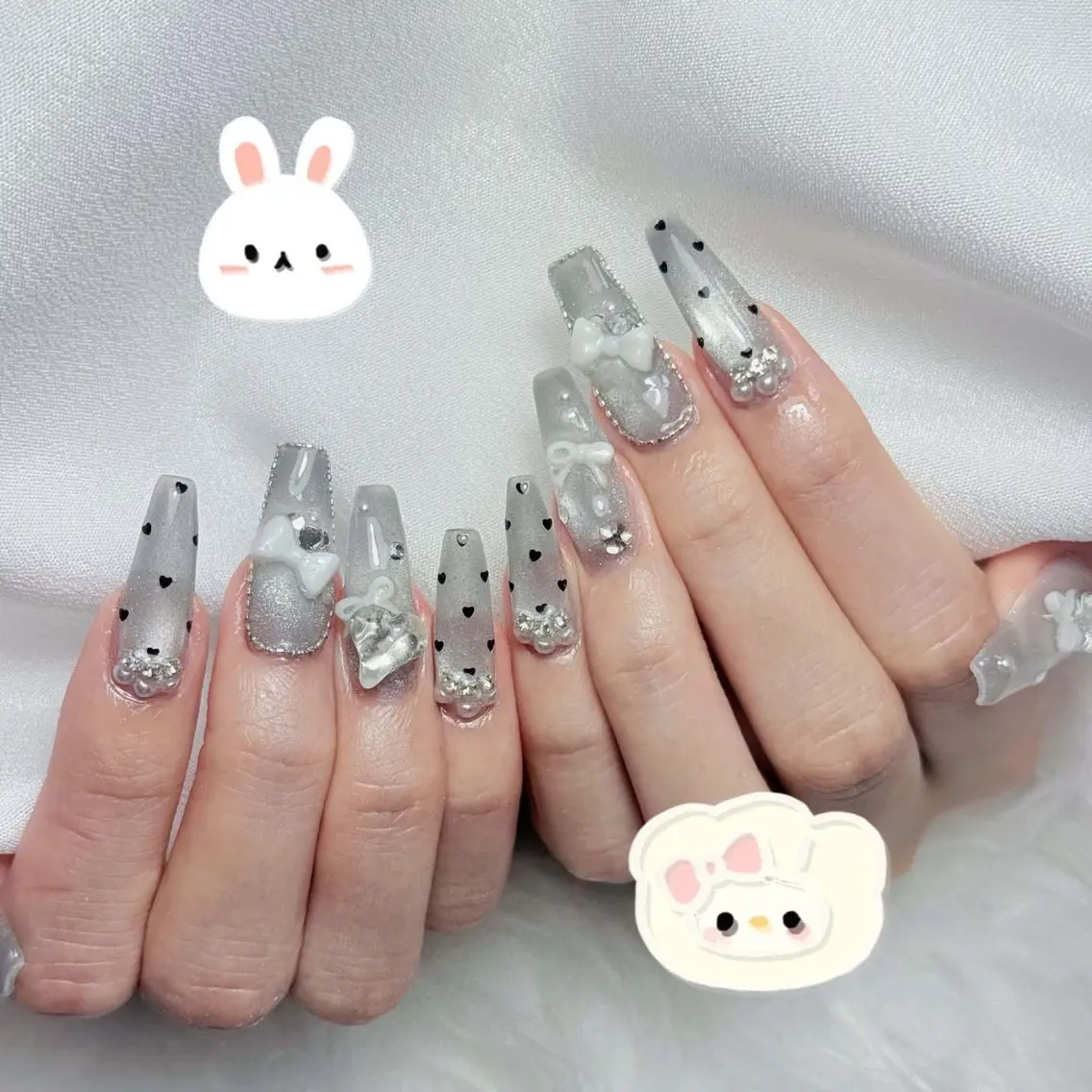 ネイル 桜ネイル 長さ出し フレンチネイル 韓国ネイル マグネットネイル ハンドネイル Kiwami nailsalonのネイルデザイン