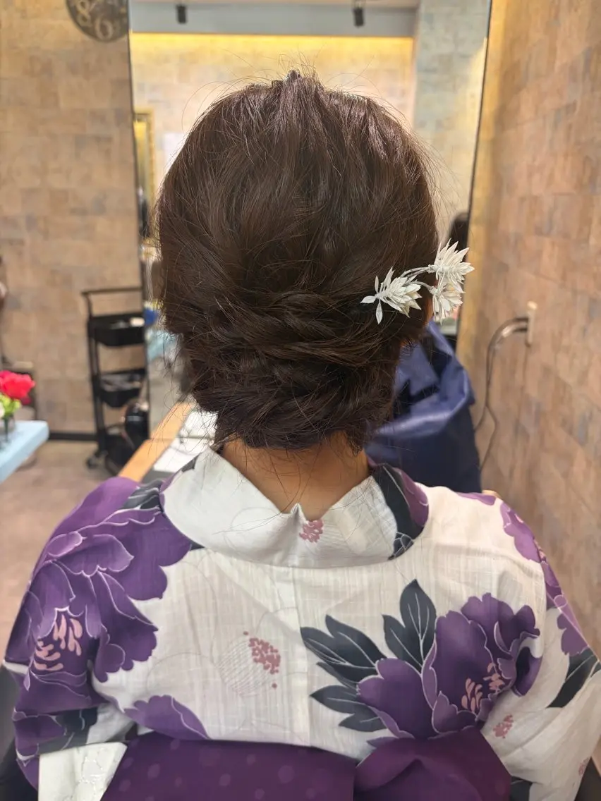 ヘアアレンジ お団子ヘア 浴衣 前田 みのりのヘアスタイル
