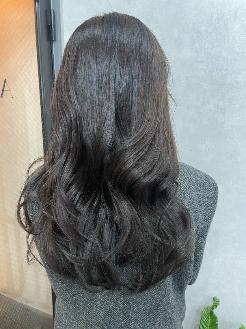 ロング カラー グレージュ レイヤーカット AIRI layer cut hairのヘアスタイル