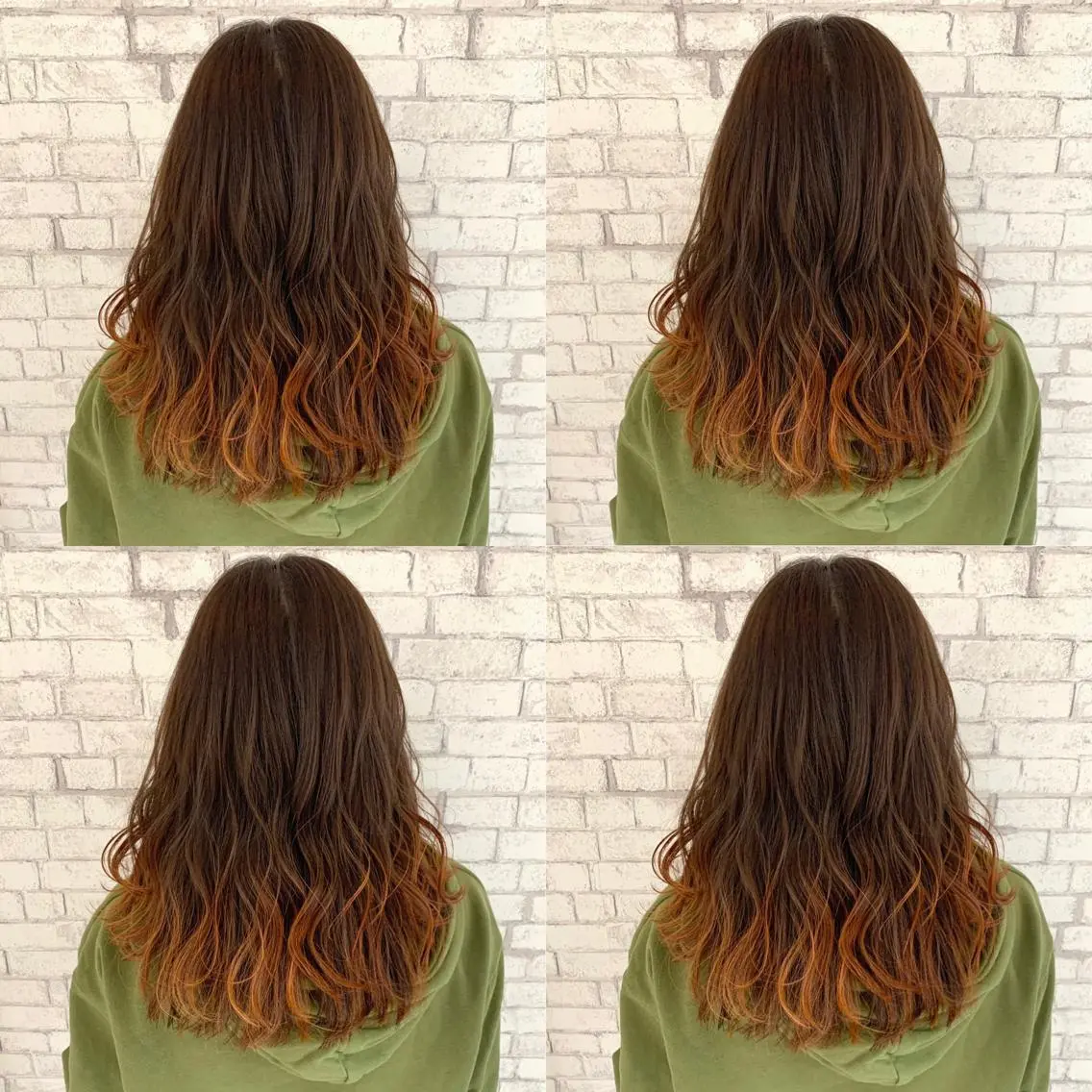 ミディアム カラー ベージュカラー ブリーチ オレンジ オレンジベージュ カット ヘアカラー 赤み消しカラー /透明感カラー 上長のヘアスタイル