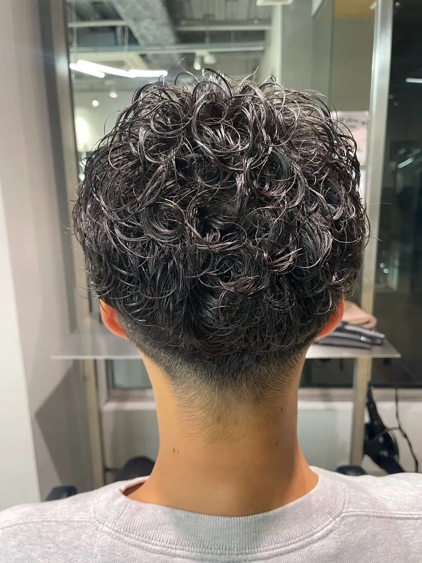 ショート パーマ メンズ カット パーマ fifth天神 パーマ特化/石橋航海のヘアスタイル
