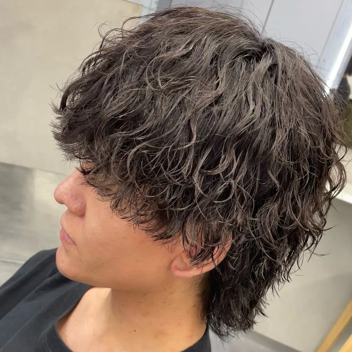 セミロング パーマ ヘアアレンジ メンズ fifth 石川 凪のヘアスタイル