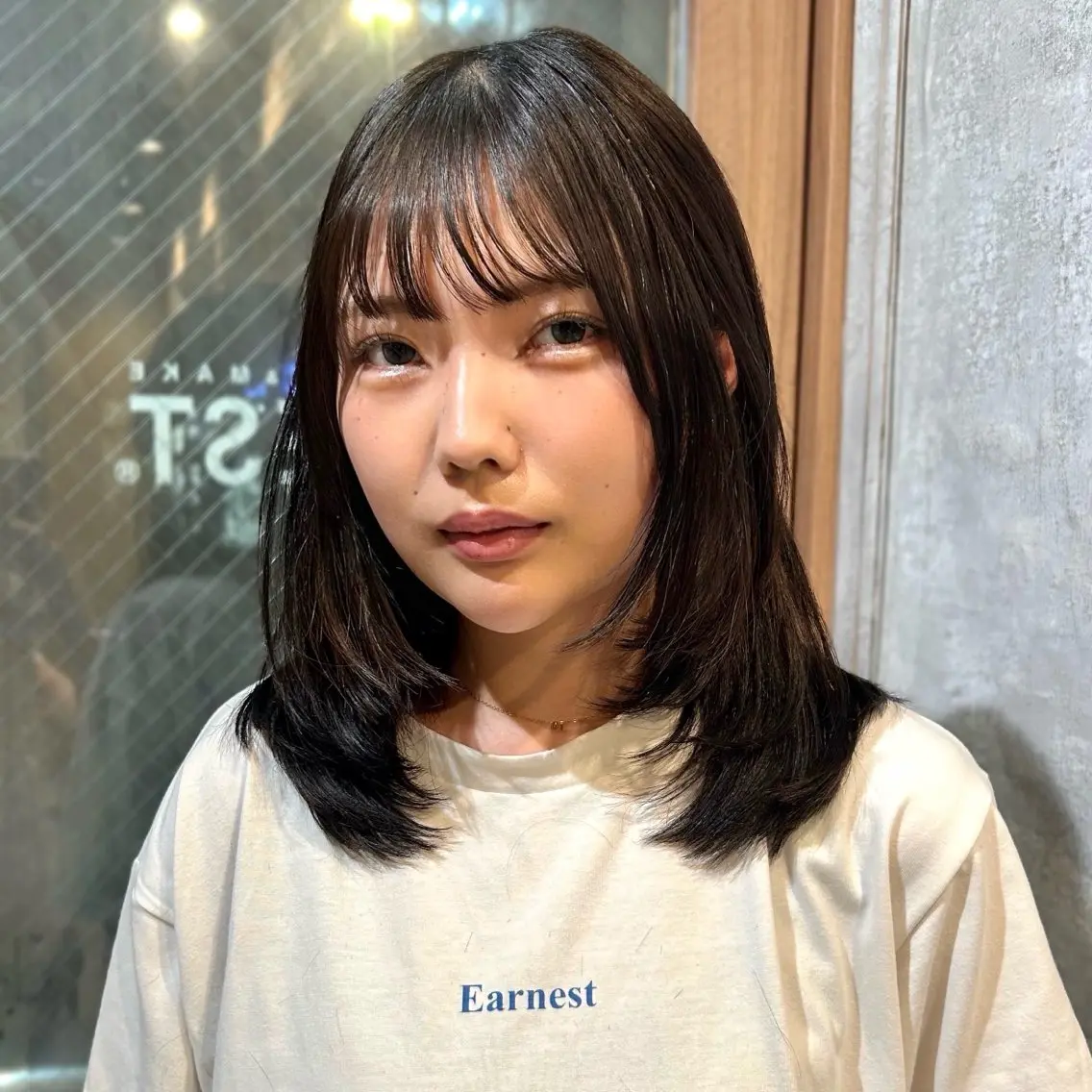 ミディアム カット 美髪縮毛 COCOROのヘアスタイル