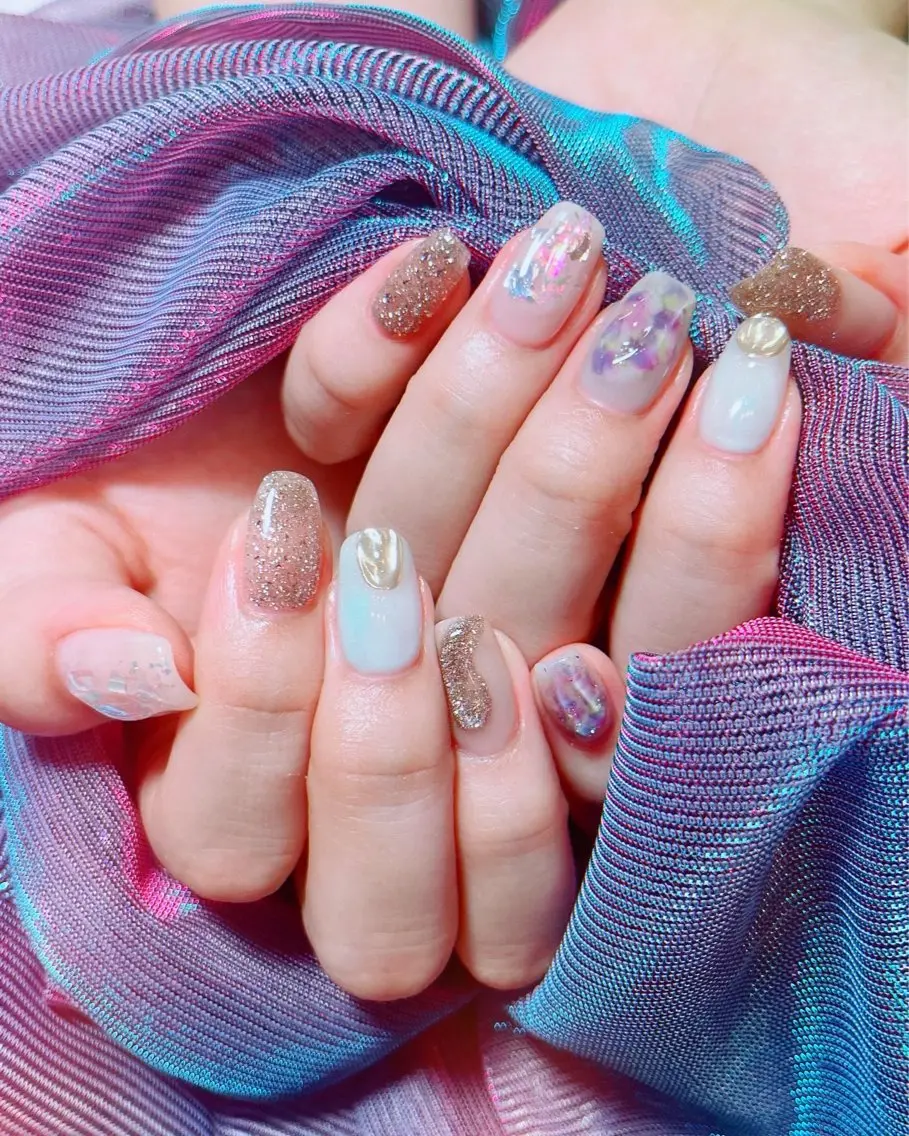 ネイル ブルー RUI ☆のネイルデザイン