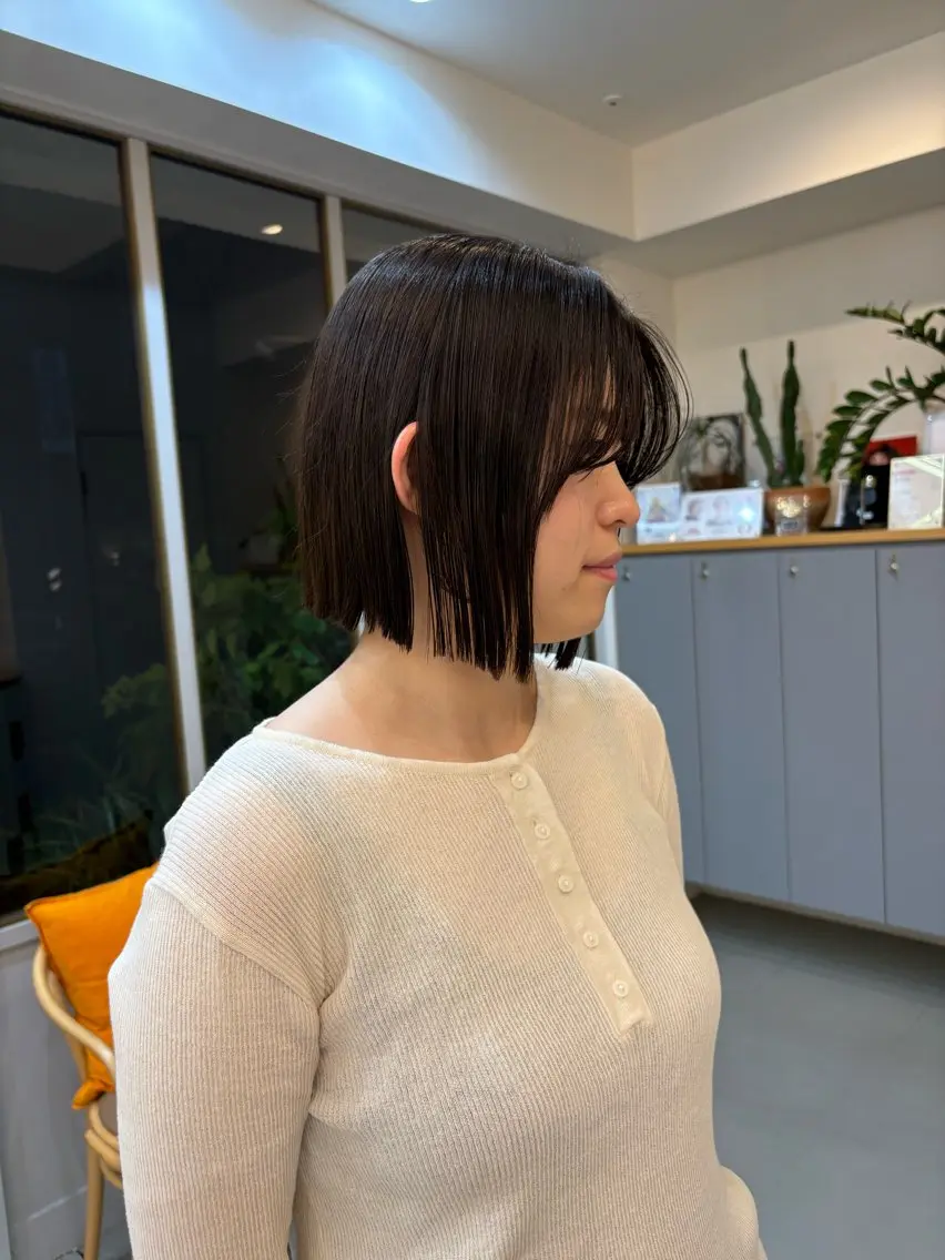 カット ヘアカラー en-te:am 井上茉保のヘアスタイル