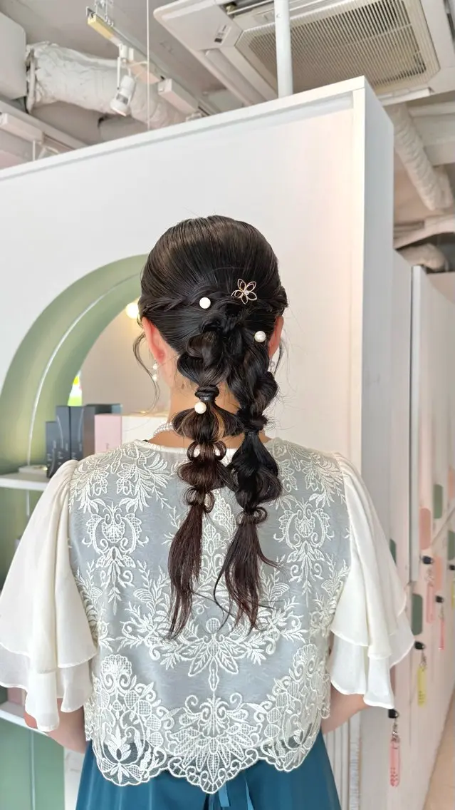 ロング ヘアアレンジ ヘアセット 杉田 茉優のヘアスタイル