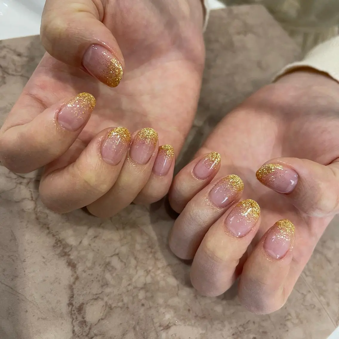 ネイル グラデーション ラメ(グリッター) ラメグラデーション Wish Nail 恒川のネイルデザイン