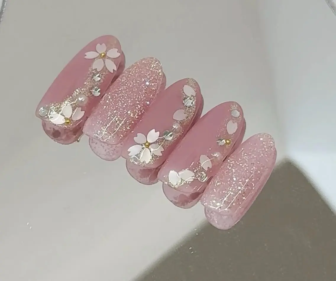 ネイル アートネイル べっ甲ネイル チークネイル 桜ネイル 成人式 ハンドネイル ハンドケア For you. Nail Salonのネイルデザイン